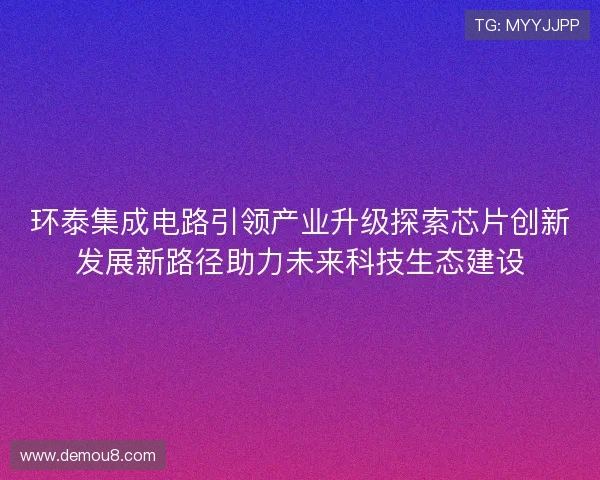 环泰集成电路引领产业升级探索芯片创新发展新路径助力未来科技生态建设